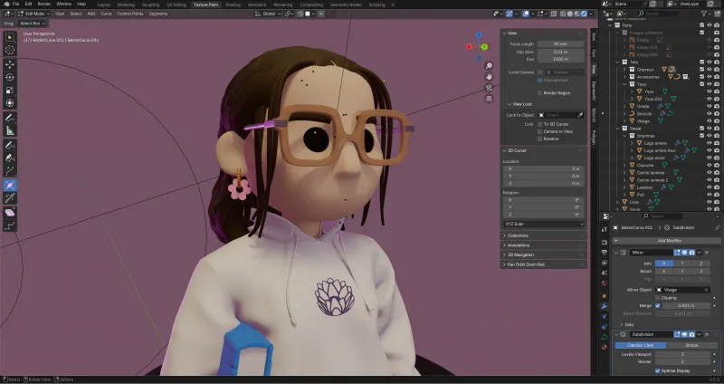 Figurine modélisée sur Blender et imprimée en 3D